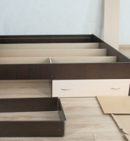 Сборка кровати с ящиками