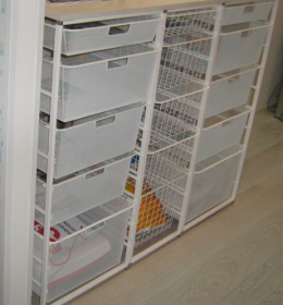 Сборка шкафа с выдвижными корзинами